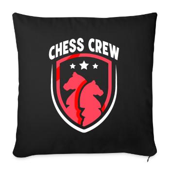 Chess Team Chess Players - Sofa pillowcase 17,3'' x 17,3'' (45 x 45 cm) - black - Front