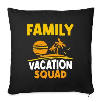 Family Holiday Squad Family Holiday Family - Sofa pillowcase 17,3'' x 17,3'' (45 x 45 cm) - black - Front