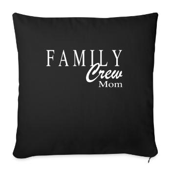 Famille Crew Maman - Housse de coussin décorative 45 x 45 cm - noir - Devant