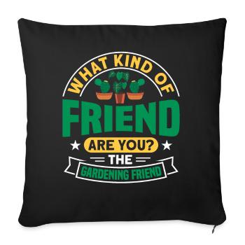 Funny Plant Saying Plant Friend - Sofa pillowcase 17,3'' x 17,3'' (45 x 45 cm) - black - Front