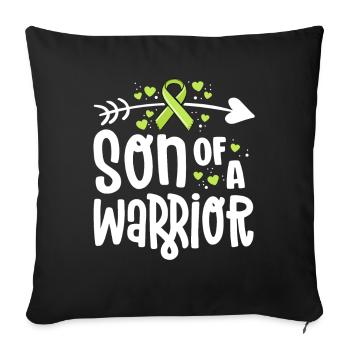 Son Of A Warrior Lymphoma Cancer Awareness Family - Sofa pillowcase 17,3'' x 17,3'' (45 x 45 cm) - black - Front