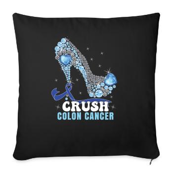 Women Colon Cancer Fighter - Sofa pillowcase 17,3'' x 17,3'' (45 x 45 cm) - black - Front