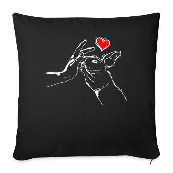 Les lapins aiment les lapins High Five - Housse de coussin décorative 45 x 45 cm - noir - Devant