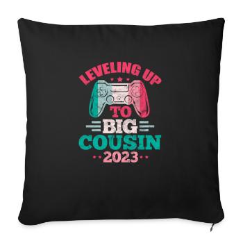 Pregnancy Cousin - Sofa pillowcase 17,3'' x 17,3'' (45 x 45 cm) - black - Front