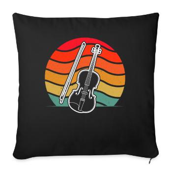 Violin Violinist Violinist - Sofa pillowcase 17,3'' x 17,3'' (45 x 45 cm) - black - Front