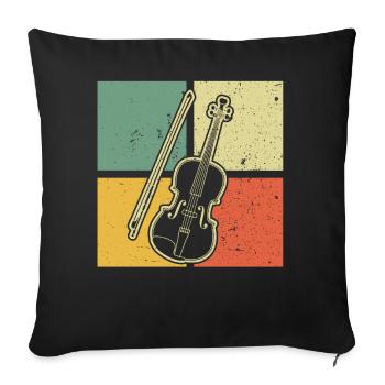 Violon Violoniste Violoniste - Housse de coussin décorative 45 x 45 cm - noir - Devant