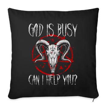 Satanist Baphomet Satanismus - Sofakissenbezug 45 x 45 cm - Schwarz - Vorne