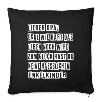 Bester Opa Opa Geburtstag Opa und Oma Stoler Opa - Sofakissenbezug 45 x 45 cm - Schwarz - Vorne
