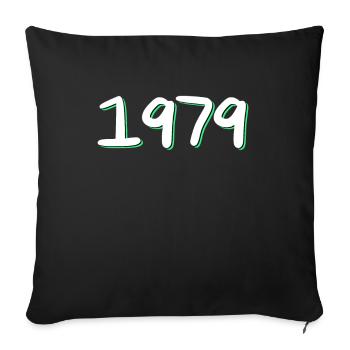 1979 Anniversaire - Housse de coussin décorative 45 x 45 cm - noir - Devant
