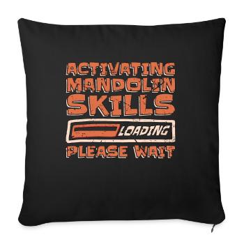 Mandolin Activating Mandolin Skills Music Club - Sofa pillowcase 17,3'' x 17,3'' (45 x 45 cm) - black - Front