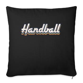 Équipe de handball, club, entraîneur, entraîneur, joueur - Housse de coussin décorative 45 x 45 cm - noir - Devant