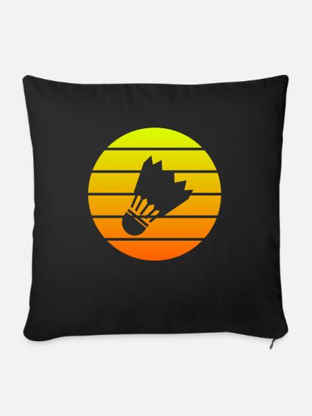 Badminton - Sofakissenbezug 45 x 45 cm - Schwarz