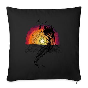 Ocean Waterfowl Sunset Nature Lovers - Sofa pillowcase 17,3'' x 17,3'' (45 x 45 cm) - black - Front