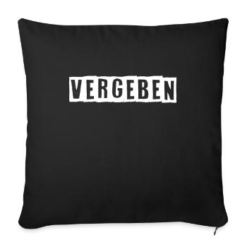 Vergeben - Sofakissenbezug 45 x 45 cm - Schwarz - Vorne