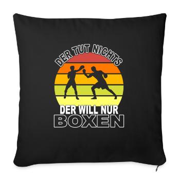 Boxen Spruch - Sofakissenbezug 45 x 45 cm - Schwarz - Vorne