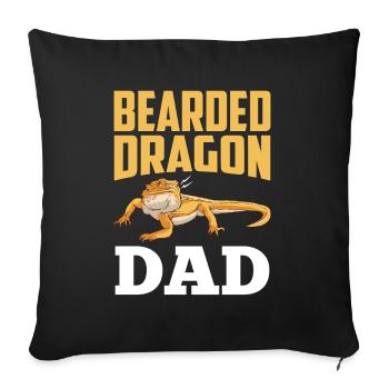 Bartagame Papa Bartagamen Tier Dragon Barbu - Housse de coussin décorative 45 x 45 cm - noir - Devant