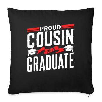 Stolzer Cousin Eines Absolventen Absolvent - Sofakissenbezug 45 x 45 cm - Schwarz - Vorne