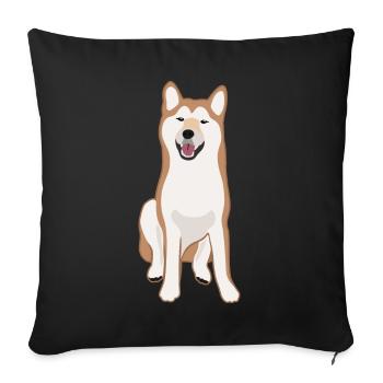 Akita Inu Hund Hundeliebhaber Geschenk - Sofakissenbezug 45 x 45 cm - Schwarz - Vorne