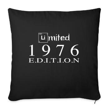 Édition limitée 1976 - Housse de coussin décorative 45 x 45 cm - noir - Devant