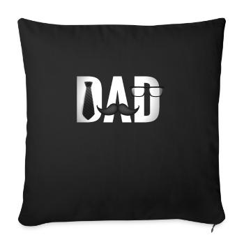Dad Papa Father's Day Gift - Sofa pillowcase 17,3'' x 17,3'' (45 x 45 cm) - black - Front