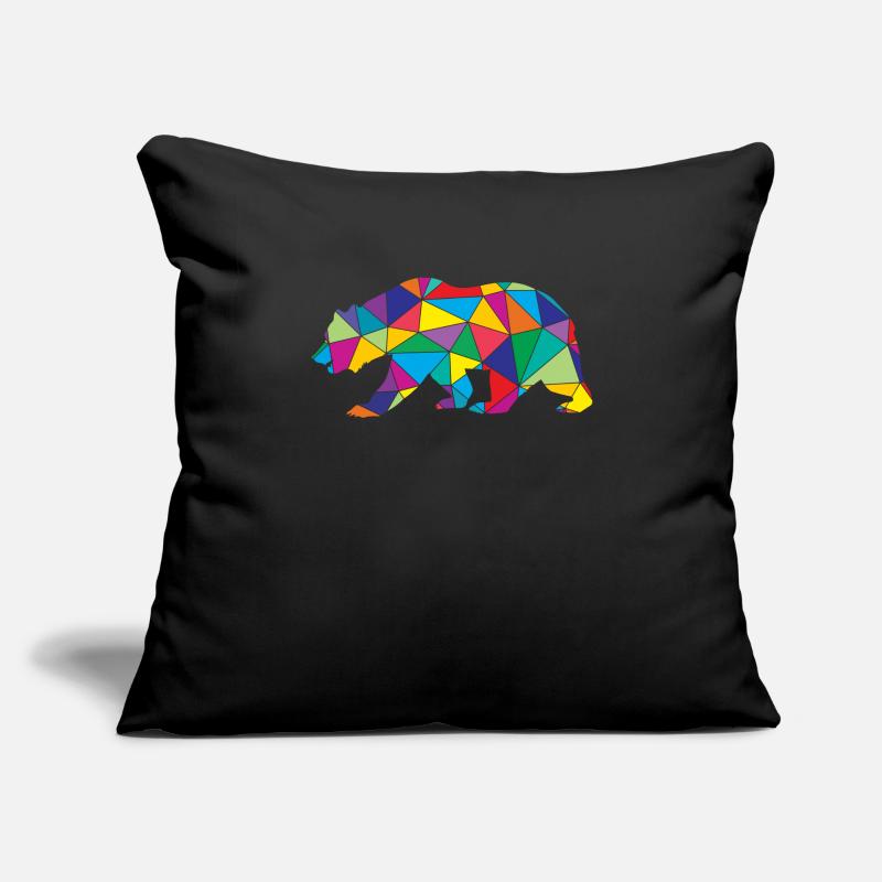 Low Poly Bär Geometrie Polygon Bär Sofakissenbezug 45 x 45 cm