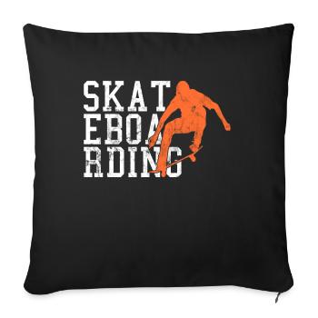 Skateboarding - Housse de coussin décorative 45 x 45 cm - noir - Devant