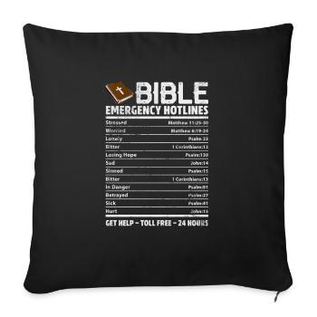 Bible - Housse de coussin décorative 45 x 45 cm - noir - Devant