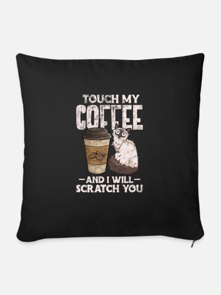 Kaffee - Sofakissenbezug 45 x 45 cm - Schwarz
