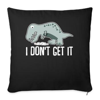 T-Rex Bras courts Tyrannosaurus Rex Lapin - Housse de coussin décorative 45 x 45 cm - noir - Devant