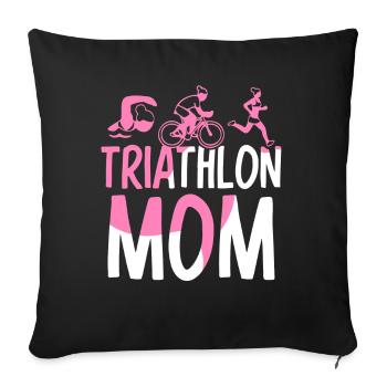 Triathlon Mama Triathlete Triathlon Triathlete - Sofa pillowcase 17,3'' x 17,3'' (45 x 45 cm) - black - Front