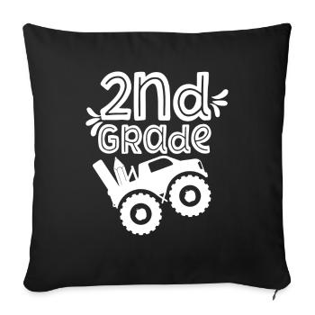 Second Class Students School Second Grade Teachers - Sofa pillowcase 17,3'' x 17,3'' (45 x 45 cm) - black - Front