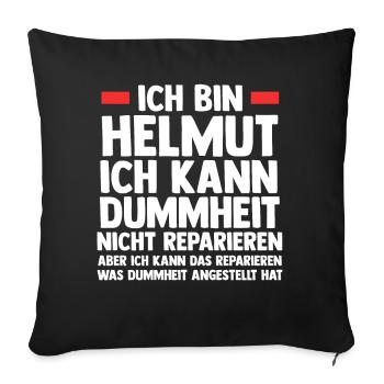 Helmut - Sofakissenbezug 45 x 45 cm - Schwarz - Vorne
