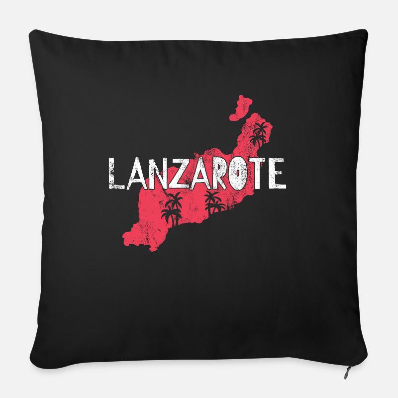Lanzarote - Sofakissenbezug 45 x 45 cm - Schwarz