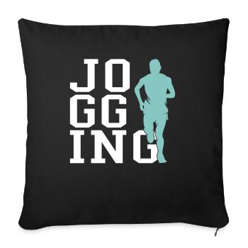 Jog - Sofa pillowcase 17,3'' x 17,3'' (45 x 45 cm) - black - Front