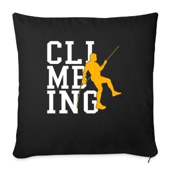 Grimper - Housse de coussin décorative 45 x 45 cm - noir - Devant