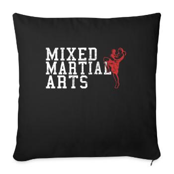 Arts martiaux - Housse de coussin décorative 45 x 45 cm - noir - Devant
