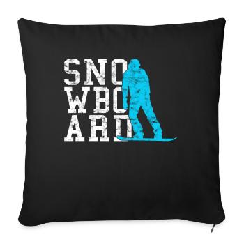 Snowboarding - Sofakissenbezug 45 x 45 cm - Schwarz - Vorne