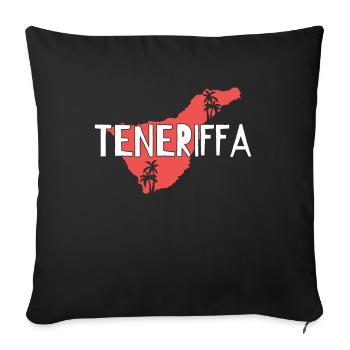 Ténérife - Housse de coussin décorative 45 x 45 cm - noir - Devant