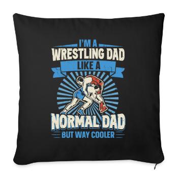 Dans A Wrestling Dad for Wrestlers on Father’s Day - Housse de coussin décorative 45 x 45 cm - noir - Devant