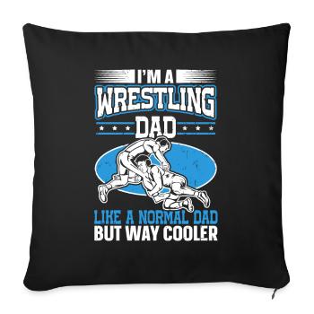 Dans A Wrestling Dad for Wrestlers on Father’s Day - Housse de coussin décorative 45 x 45 cm - noir - Devant