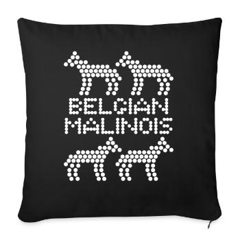 German Shepherd Belgian Molinois - Sofa pillowcase 17,3'' x 17,3'' (45 x 45 cm) - black - Front