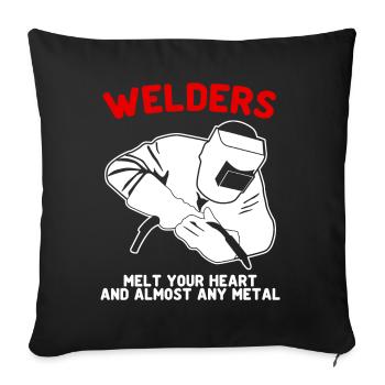 Welder Mechanic Locksmith Welding - Sofa pillowcase 17,3'' x 17,3'' (45 x 45 cm) - black - Front