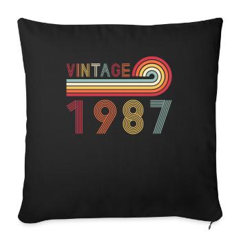 Funny Vintage Born in 1977 Birthday - Sofa pillowcase 17,3'' x 17,3'' (45 x 45 cm) - black - Front
