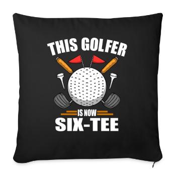 Chemises de golf d’anniversaire pour hommes 60th ans de golf - Housse de coussin décorative 45 x 45 cm - noir - Devant