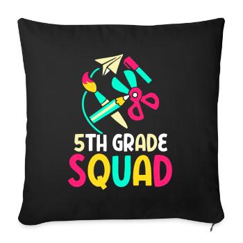 5th Grade Team School Fifth Grade Fifth Year - Sofa pillowcase 17,3'' x 17,3'' (45 x 45 cm) - black - Front