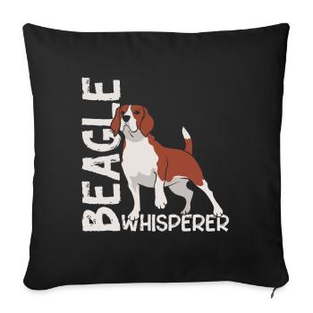 Beagle Whisperer Dog Lover Puppy Beagles - Sofa pillowcase 17,3'' x 17,3'' (45 x 45 cm) - black - Front