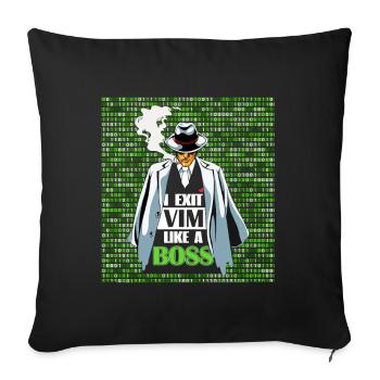 I Exit VIM like a Boss for Linux Coder and Hacker - Sofakissenbezug 45 x 45 cm - Schwarz - Vorne