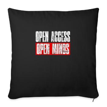 Open Access Open Mind for Hacker and Coder - Sofakissenbezug 45 x 45 cm - Schwarz - Vorne