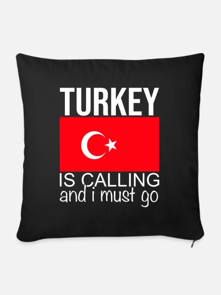 Türkei Spruch - Sofakissenbezug 45 x 45 cm - Schwarz