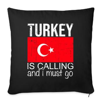Turquie - Housse de coussin décorative 45 x 45 cm - noir - Devant
